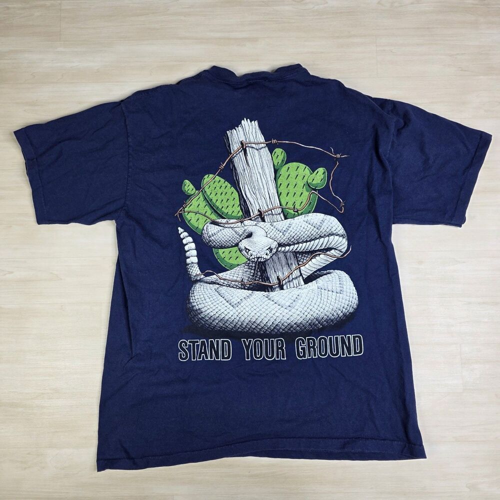 Vintage Lifeforms Stand Your Ground Snake Shirt Single Stitch Size Small